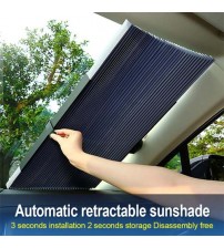 Car Windshield Retractable Automatic Sun Shade Cover Front Curtain Rear Window 45×100cm